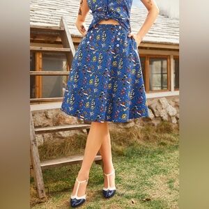 ModCloth Sailor Flare Skirt-Size L-NWT